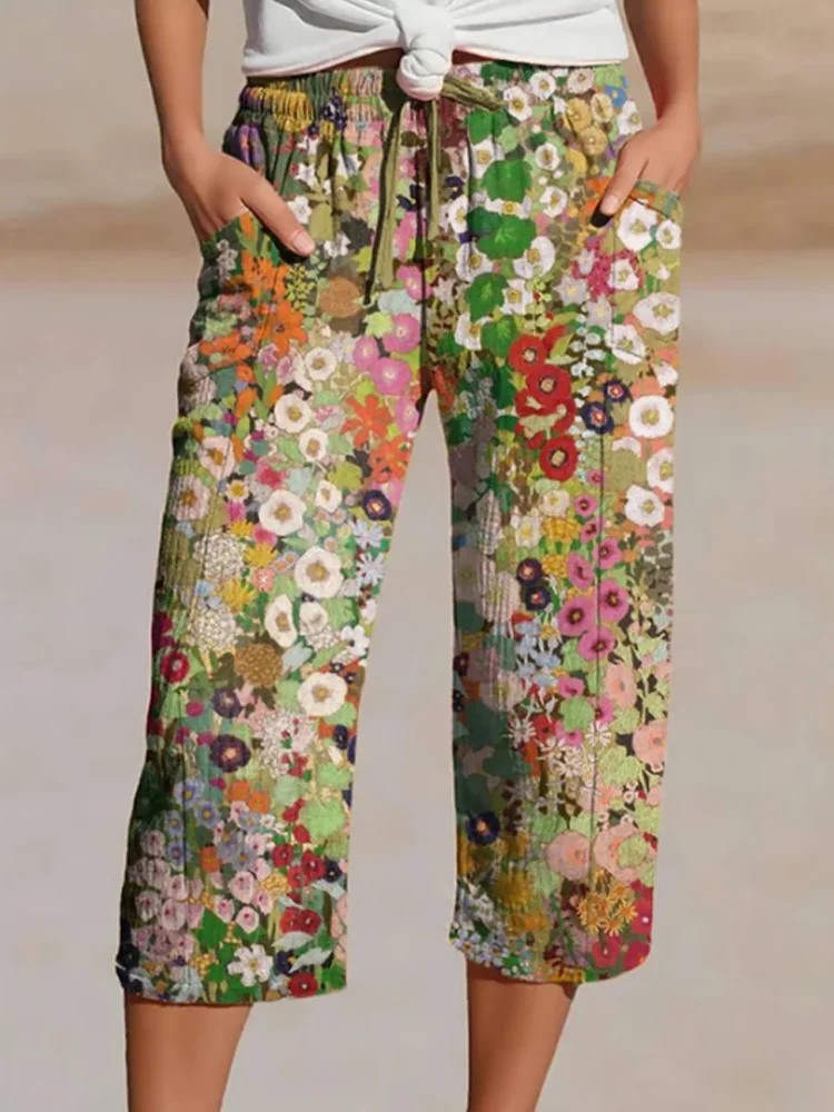 Women's Casual Floral Print Pants