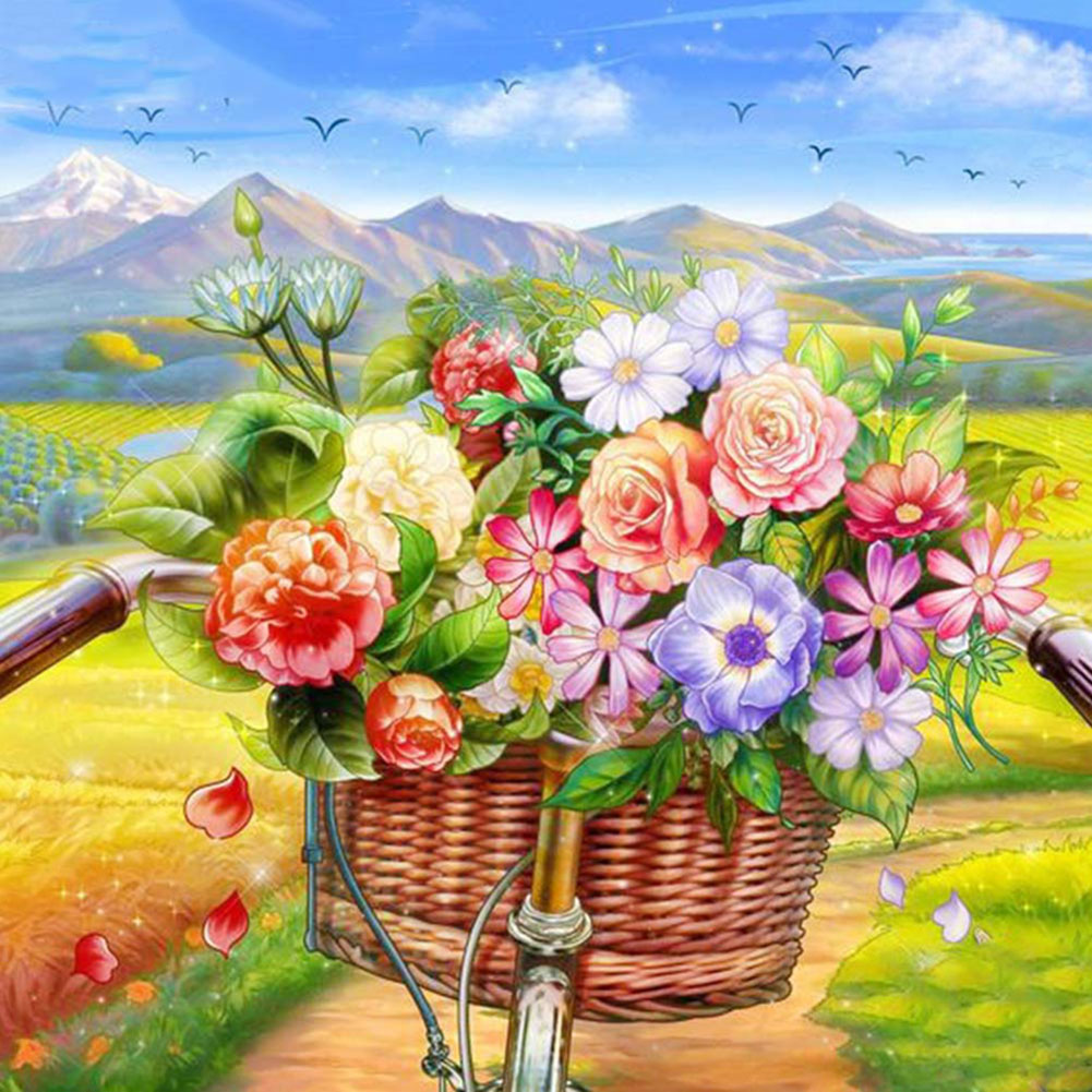 

Bike Flowers - Special Shaped Diamond Painting - 30*30CM, 501 Original