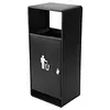 [US Local Warehouse] Commercial Outdoor Trash Can Decorative Trash Container with Lid for Park Garden
