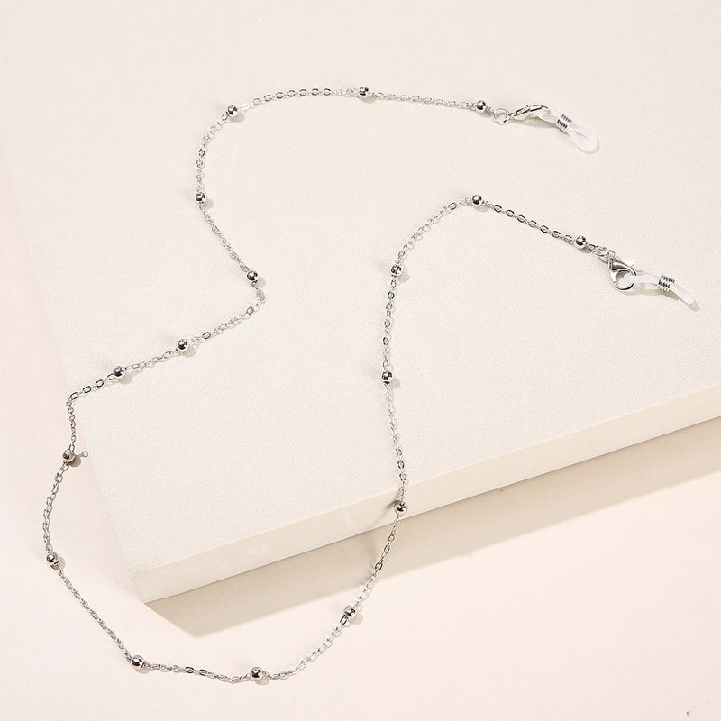 Fashion Geometric Beads Pearl Glasses Chain