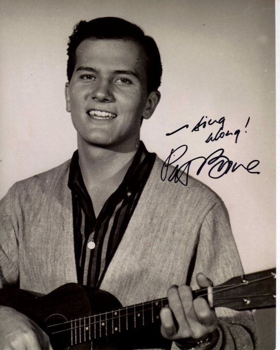 PAT BOONE Signed Autographed Photo Poster painting GREAT CONTENT