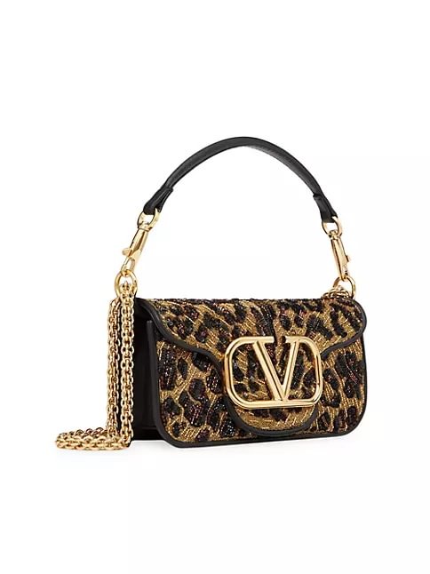 Valentino Garavani Small Loc&ograve; Shoulder Bag With Animalier Embroidery