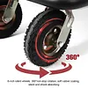 [US Local Warehouse] Hotel Luggage Cart 39Lx19Wx68H Inch Bellman Cart with 881lb Load Capacity 8-inch Silent Rubber Casters Carpet Deck Bumper Rails Hotel Service Trolley for Commercial Use Condos Resorts