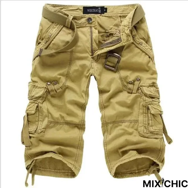 Plus Size Men's Camouflage Loose Cargo Work Casual Shorts