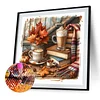 Hei&szlig;er Kakao mit Buch 5d DIY Quadrat Vollbohrer Dimond Gem&auml;lde Wanddekoration35x35cm
