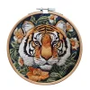 Tiger-DIY Embroidery Kit with Pattern Cotton Threads Needles Hoop 30*30cm/11.81*11.81in tapestrymarket