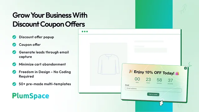 Coupon Offer | Pop-Up Discount Code