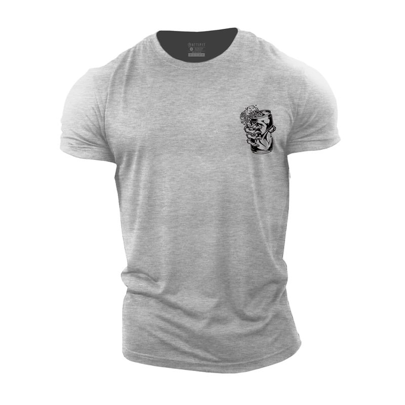 Cotton Squeezing A Can Men's T-shirt tacday