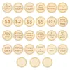 27Pcs Easter Egg Tokens DIY Easter Egg Filler Wooden Party Prize Coins (Bunny)
