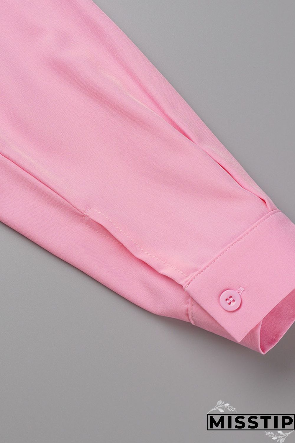 Green Casual Solid Patchwork Buckle Turndown Collar Tops