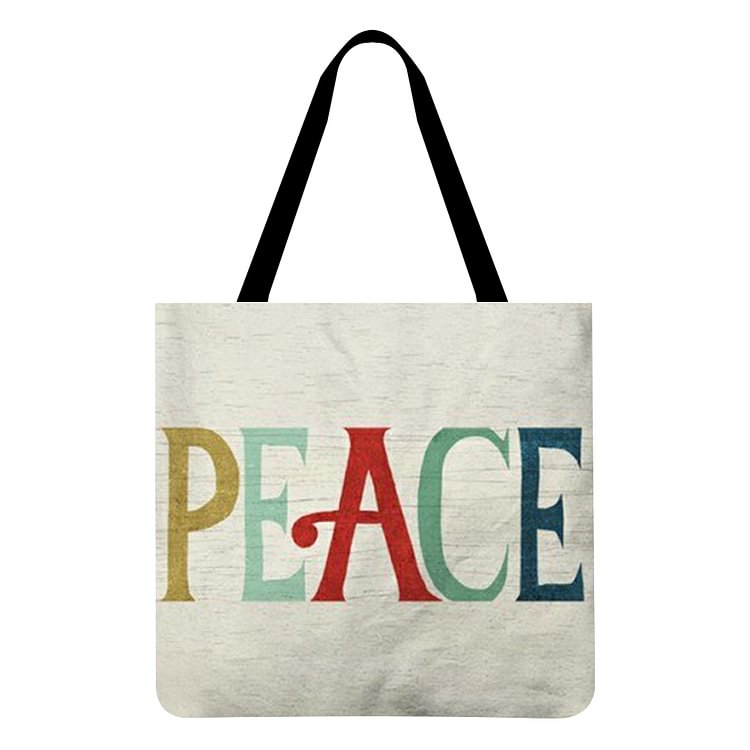 Linen Tote Bag - Merry Christmas Wishes