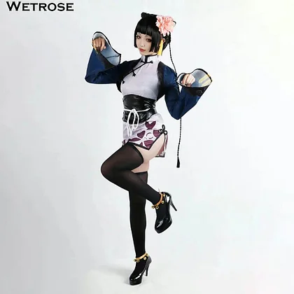 [Wetrose] In Stock Ranmao Cosplay Costume Black Butler Anime Ran Mao Lan Mao Maid Lau Ciel Chinese Assassin Halloween