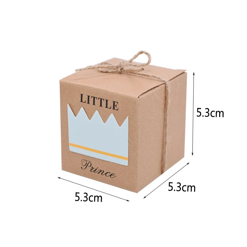 10pcs Kraft Paper Candy Gift Box Love Heart Crown Gifts Bags Party Favors For Guests Wedding Baby Shower Birthday Decoration