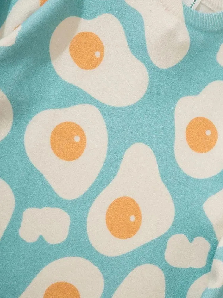 Brownm Side-Up Egg Sweater