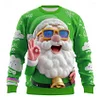 Unisex Santa Claus 3D Printed Casual Round Neck Sweatshirt Christmas Decoration Party