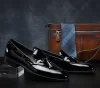Handmade Mens Patent Leather Shoes Loafers