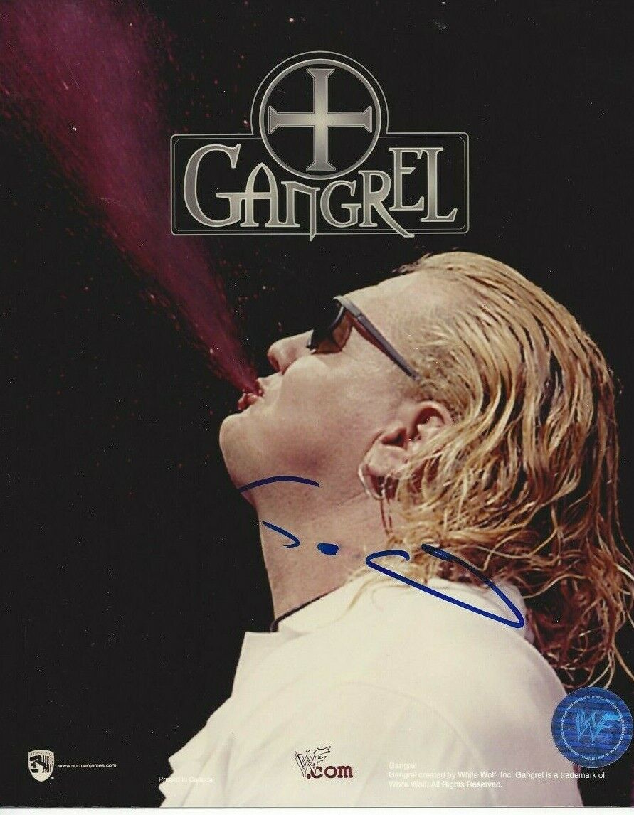 Gangrel Autographed 8x10 WWE WWF BroodRare C275