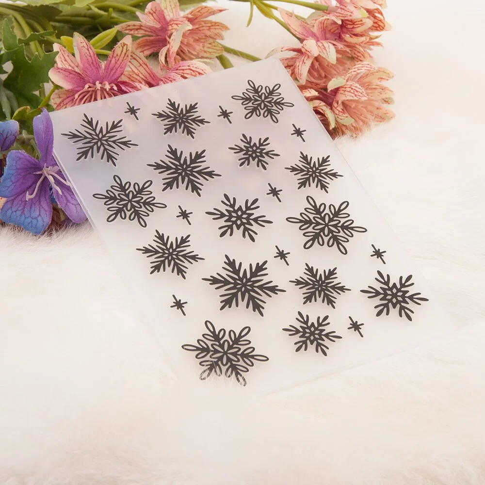 Plastic Template Craft Card Making Paper Cards 1Pcs Photo Album Christmas Snowflakes Decoration Scrapbooking Embossing Folder