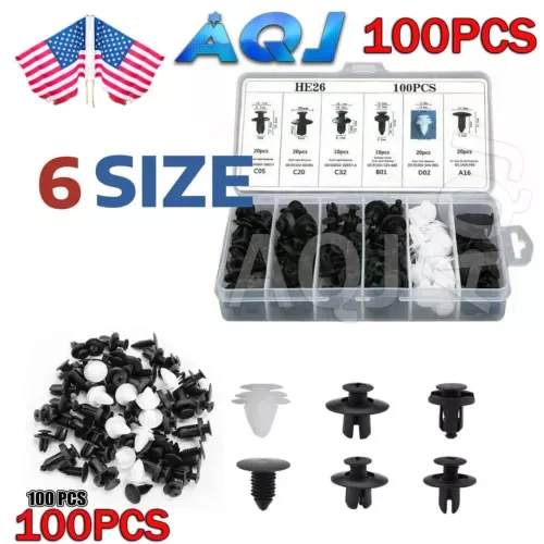 Dronehint Car Bumper Body Parts Rivet Molding Retainer Push Pin Clip Trim Assortments Kit+ (For: Acura) Parts