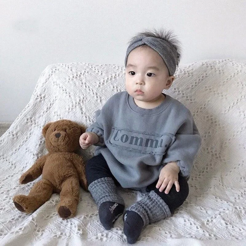 2021 Autumn And Winter Baby Jumpsuit Stripe Plush Fashion Simplicity Leisure Thickening Boys And Girls Jumpsuit Clothes