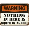 Warning - Vintage Metal Signs(12*16Inch) - Warning
