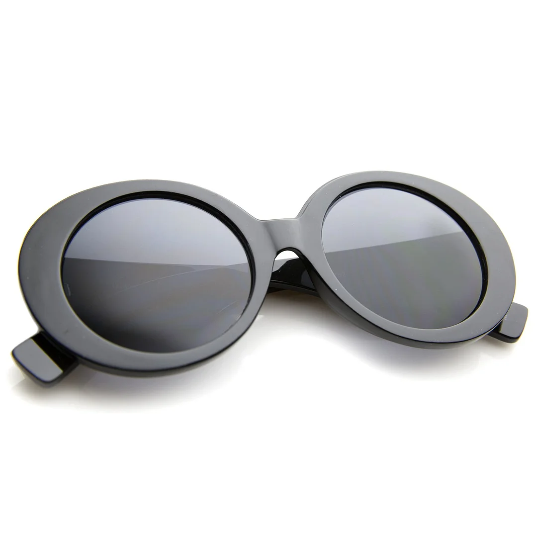 Womens High Fashion Glam Chunky Round Oversize glasses 50mm