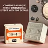 Cassette Tape Design Case Cover for Samsung Galaxy Buds4/4Pro Soft Silicone Protective Cover Shock-Proof Scratch-Resistant