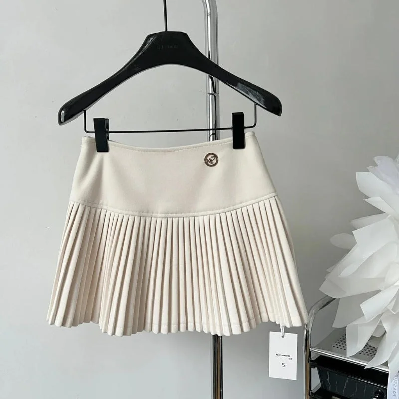 Brownm Girl Pleated High Rise Mini Skort