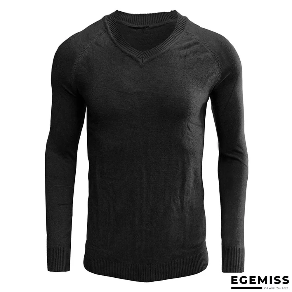 Men's Sweater V-neck European and American Men's Wool Long Sleeves | EGEMISS
