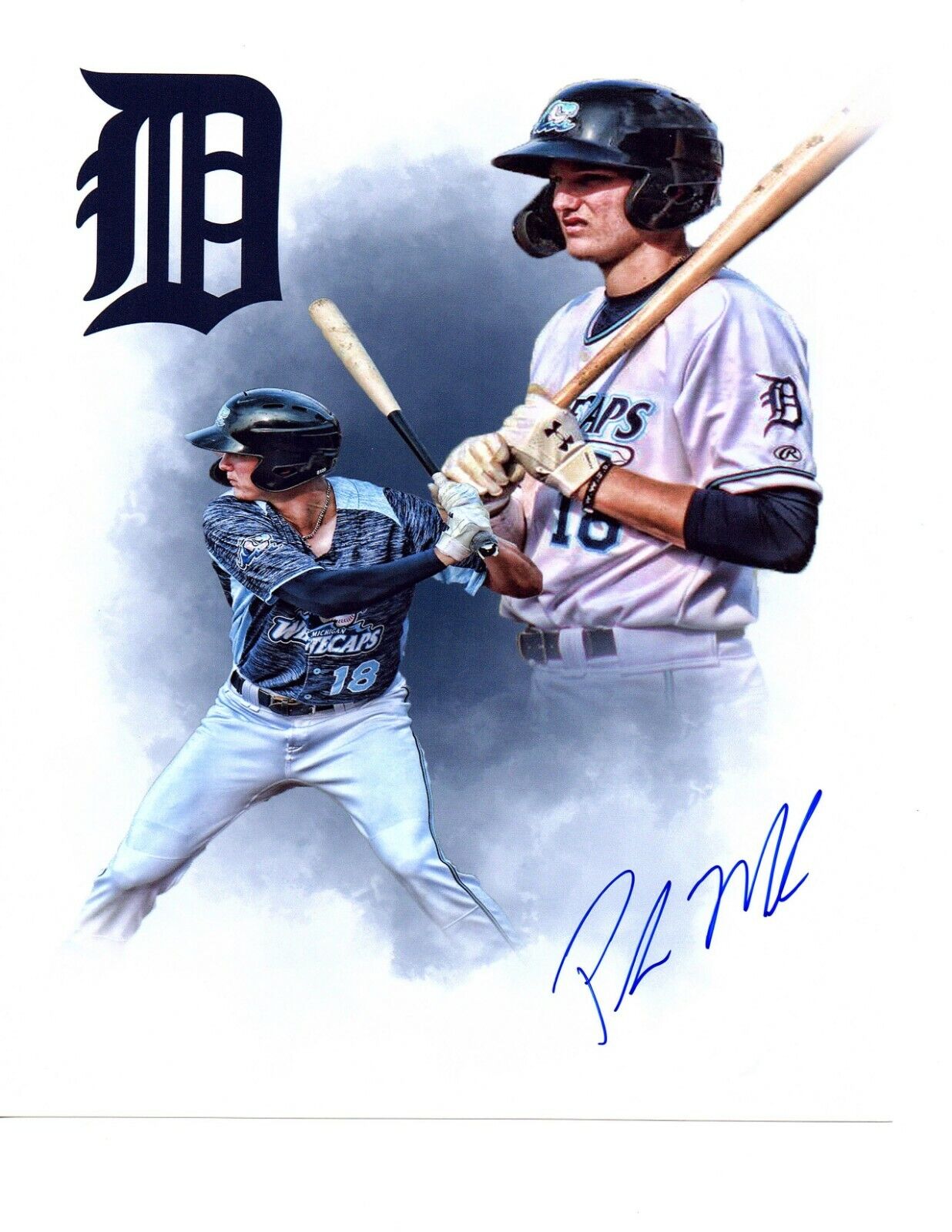 Parker Meadows Detroit Tigers prospect autographed signed 8x10 baseball Photo Poster painting