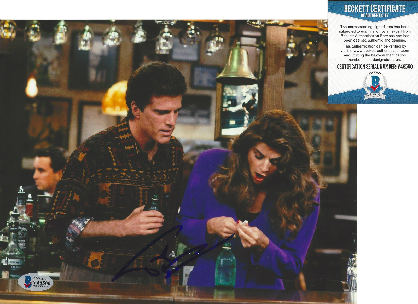 TED DANSON SIGNED AUTHENTIC 'CHEERS' SAM 8x10 SHOW Photo Poster painting C ACTOR BECKETT COA BAS