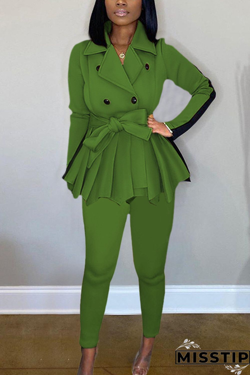 Orange Fashion Casual Long Sleeve Turndown Collar Regular Sleeve Regular Patchwork Two Pieces