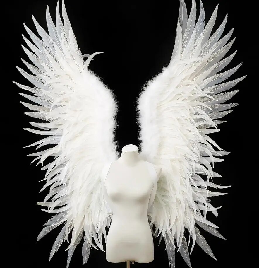 VCSHOES White Feather Angel Wings Mold Props Dance Angel Wings Adult