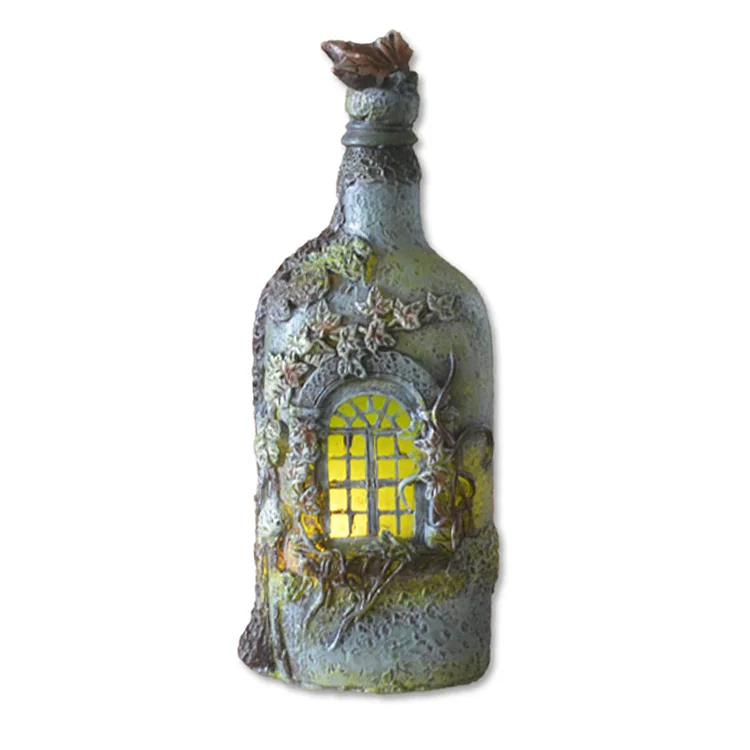 Luminous Wine Bottle Retro Mysterious Forest Fairy Ornaments Home Decoration Courtyard