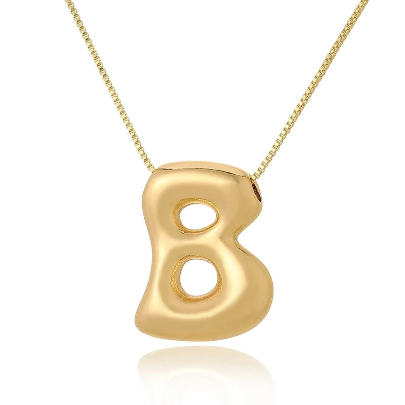 Copper Letter Pendant Necklace