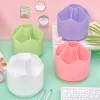 Functional 6 Grids Pens Stationery Spinning Organizer Large Capacity Student Table Storage Rotating Pencils Container