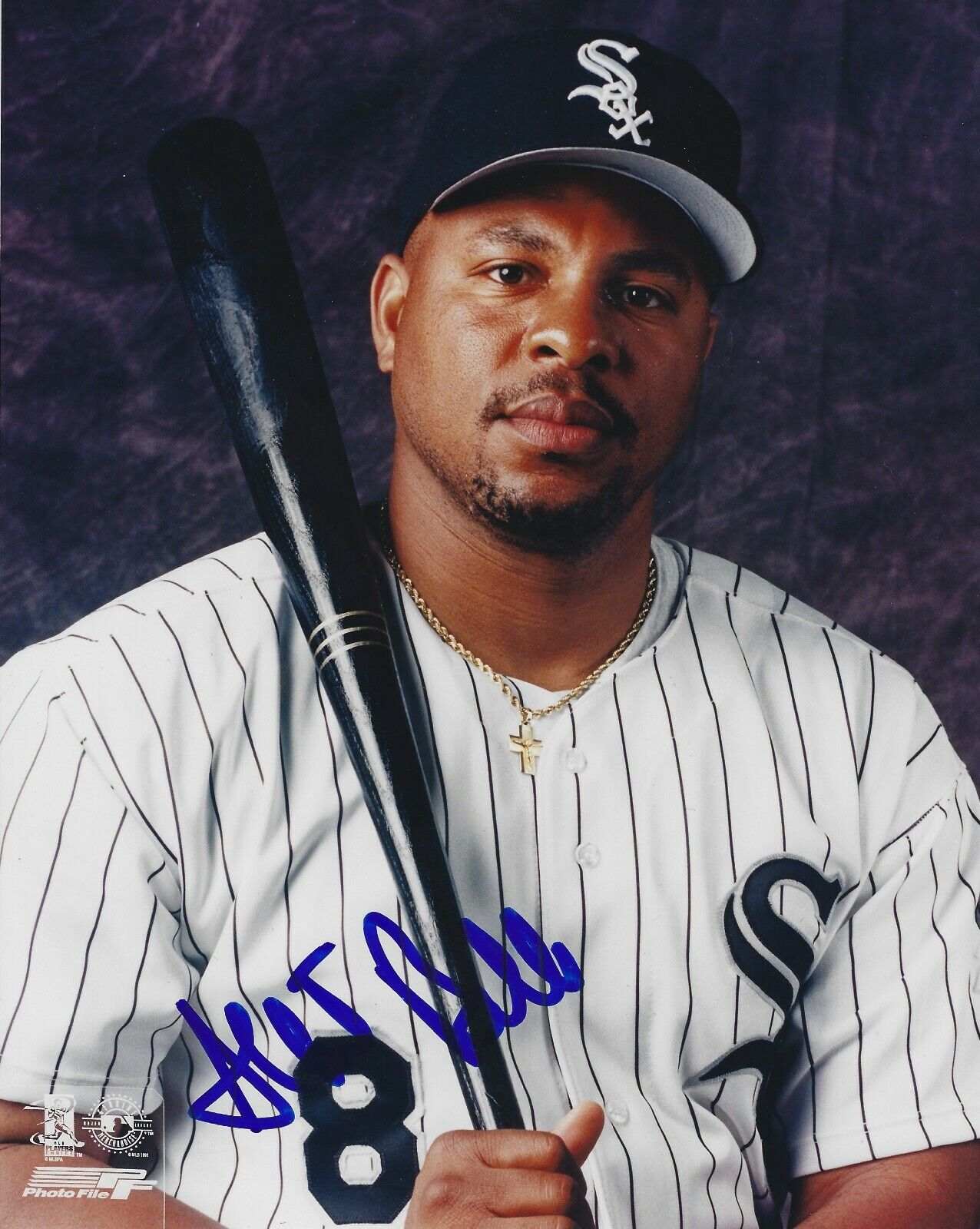 Signed 8x10 ALBERT BELLE Chicago White Sox Autographed Photo Poster painting - COA