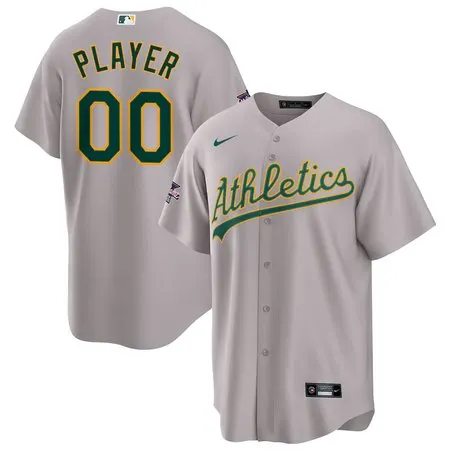 Men's Athletics Gray 2025 MLB All-Star Game Away Custom Replica Jersey