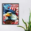 Diamond Painting-DIY Full Round Drill Eagle and Flag