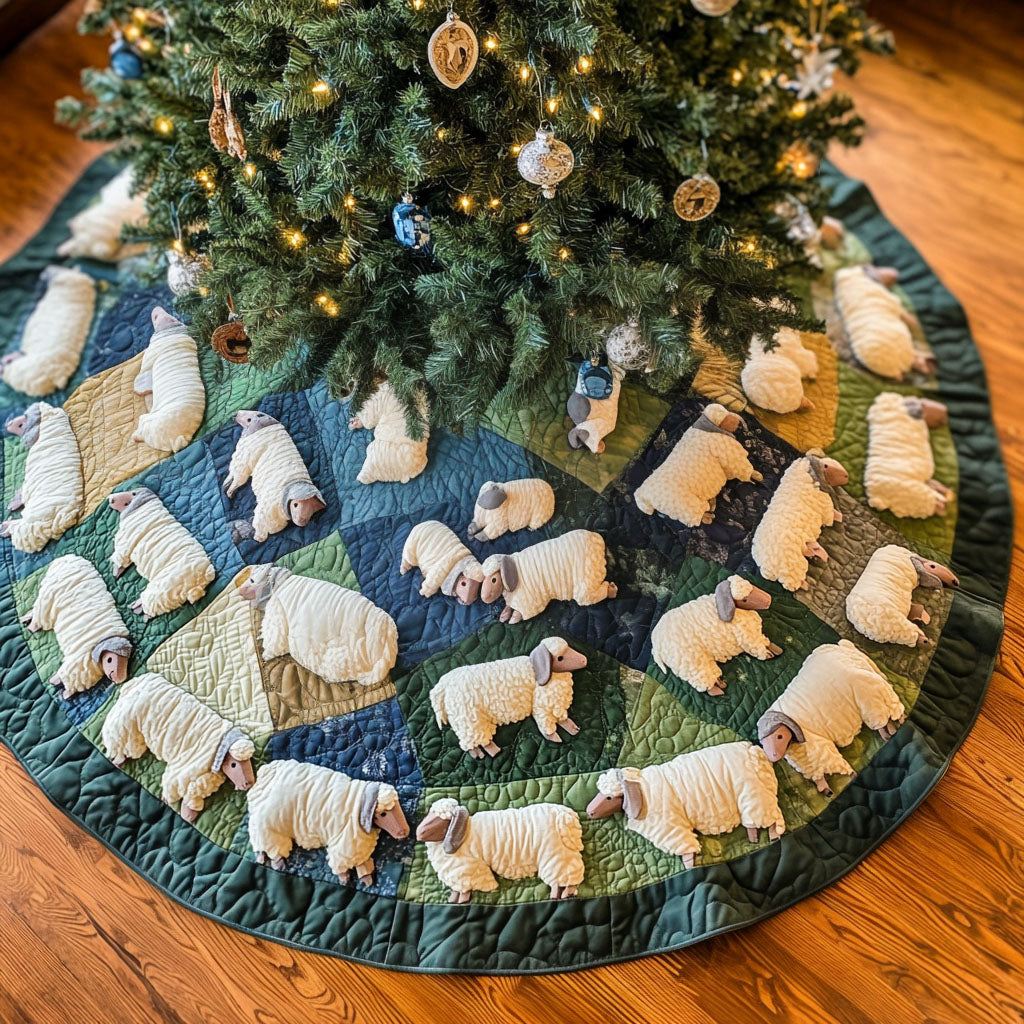 Grazing Grounds Quilted Christmas Tree Skirt NCU0PT2416