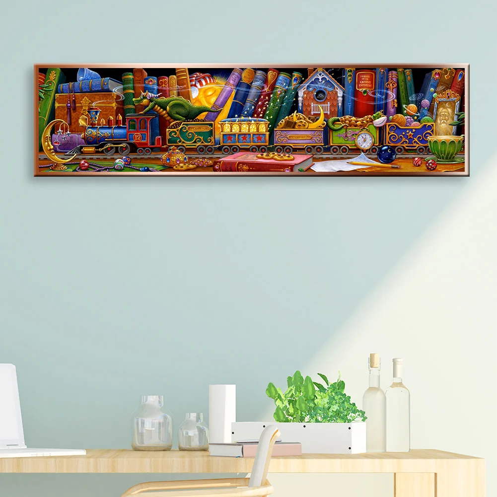 Diamond Painting - Full Round Drill - Dream Train(90*30cm)