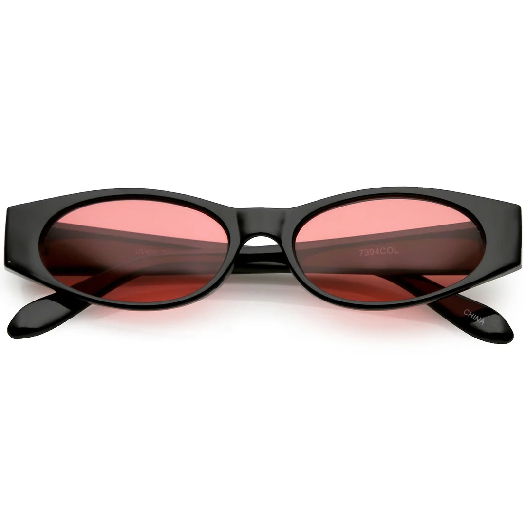 Extreme Thick Oval glasses Color Tinted Lens 53MM