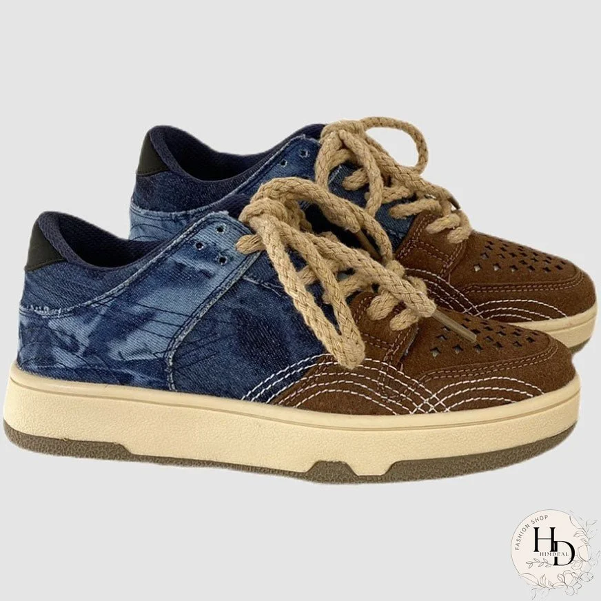 Denim Fabric Skate Shoes