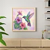 Hummingbird & Flower Bead Embroidery Kit Pre-Printed Bead Cross stitch