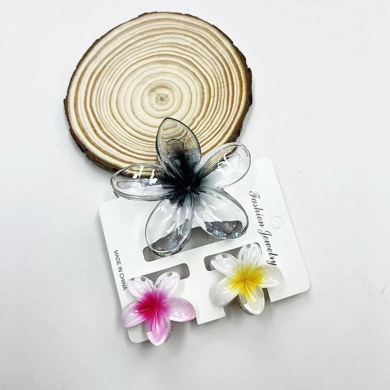 Vacation Modern Style Women’s Flower Resin Hair Claws
