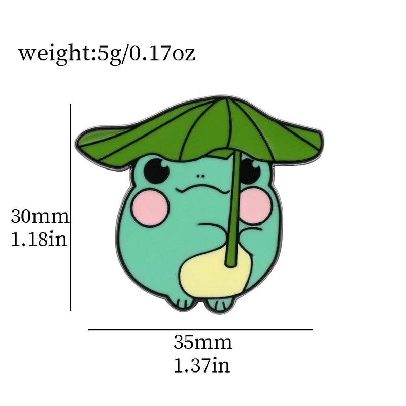 Cartoon Style Cute Funny Pin Cartoon Frog Alloy Stamping Stoving Varnish Plating Unisex Brooches
