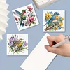 6pcs DIY Bird Diamond Art Greeting Cards 5D Rhinestone Arts Birthday Card