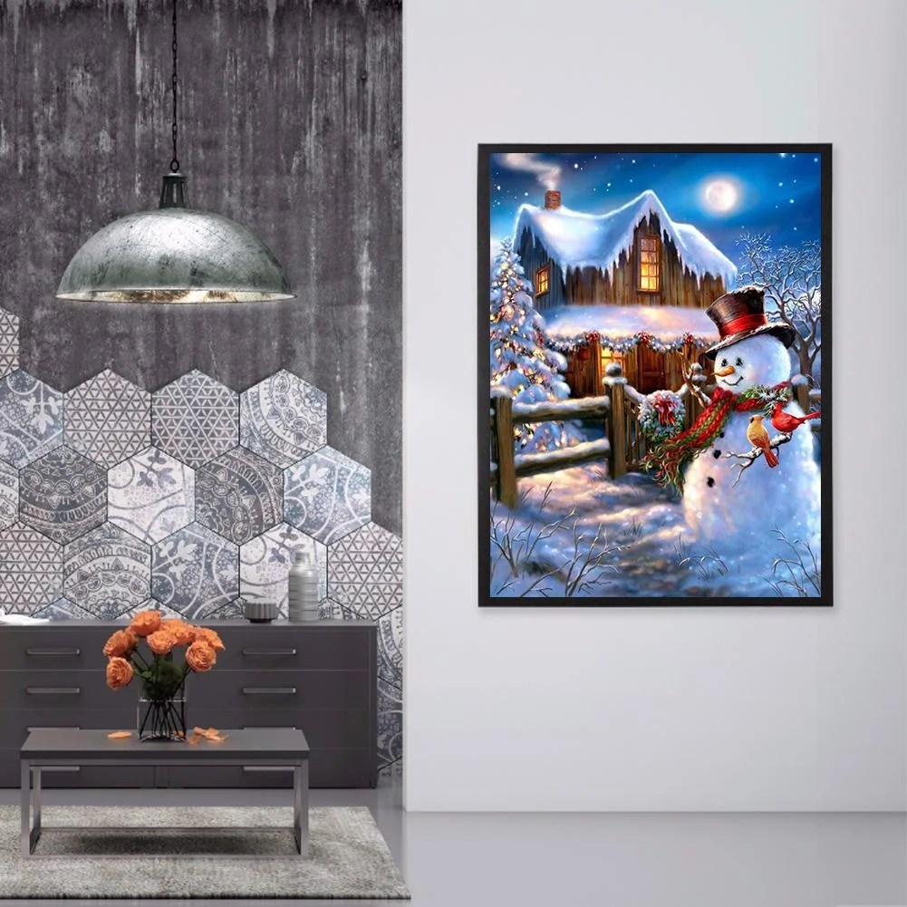 Diamond Painting - Full Round Drill - Snowman(30*40cm)