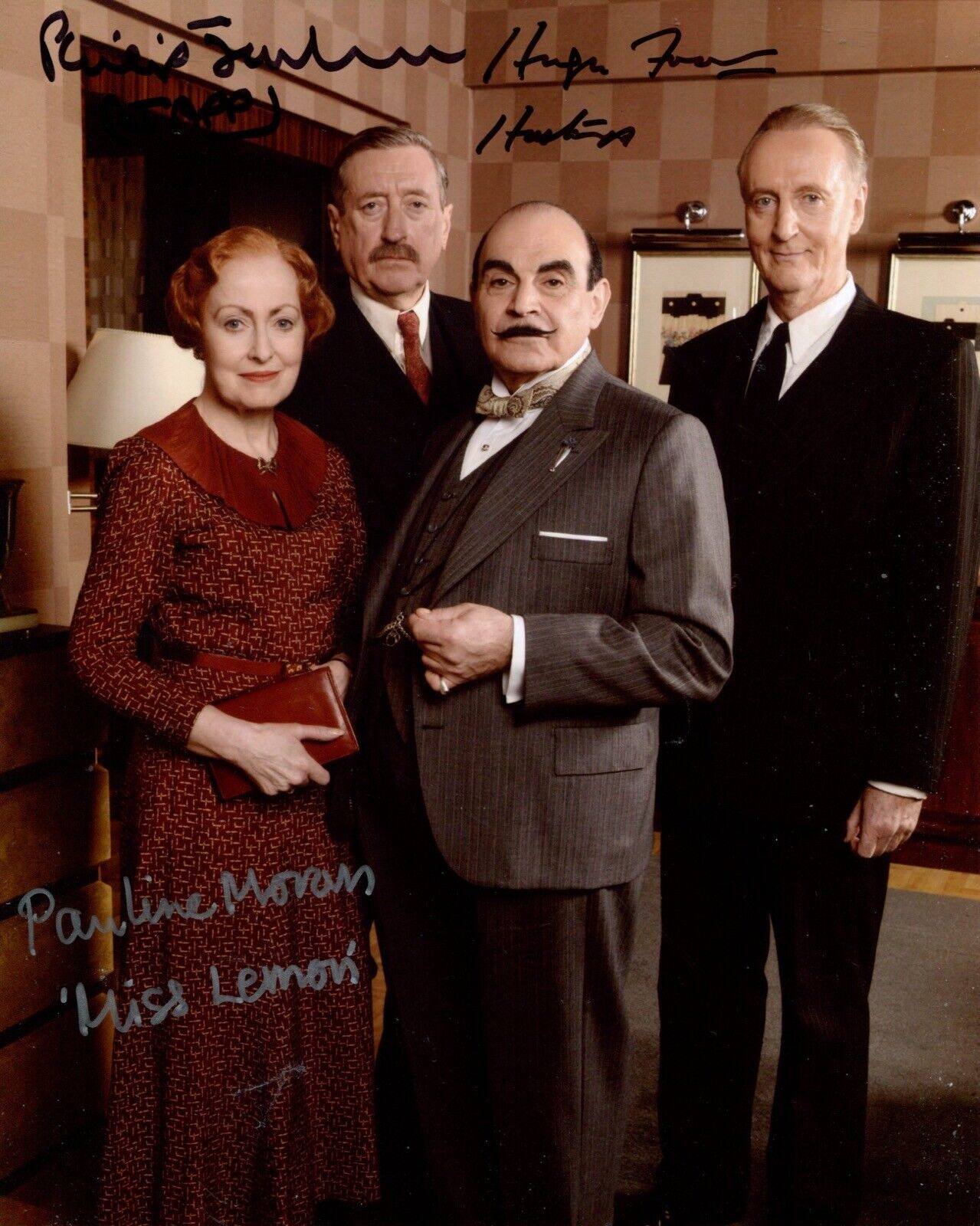 POIROT cast signed Photo Poster painting! Moran, Fraser & Jackson! - UACC DEALER SIGNING