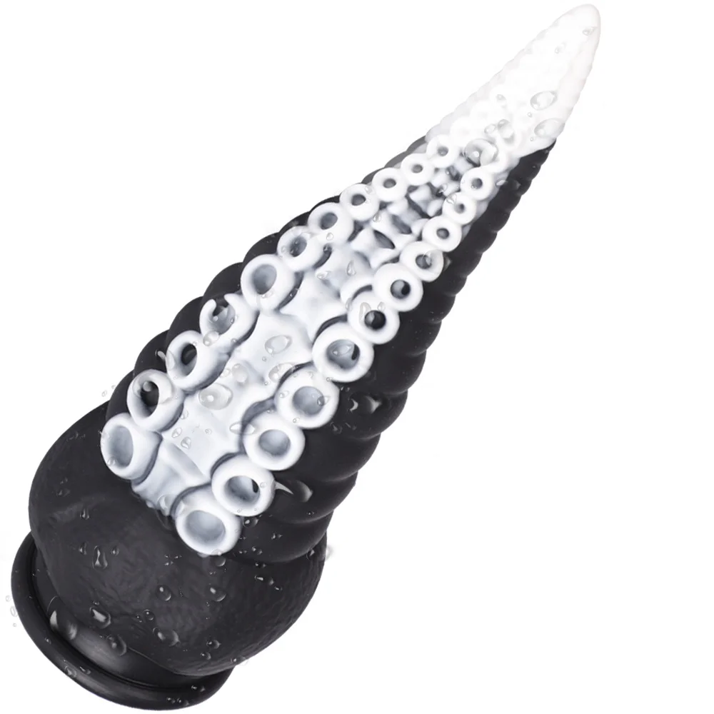 8in Multi-colored Tentacle Dildo Anal Plug Buttplug Monster Dildo (Triton)4